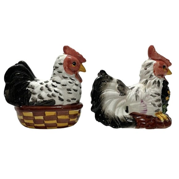 Vintage 1990s French Country Monte Carlo Las Vegas Split Tail Hen Rooster Shaker - Picture 4 of 13
